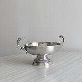 Silver-plated metal footed bowl