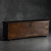 Antique wooden storage chest, France, late 18th century