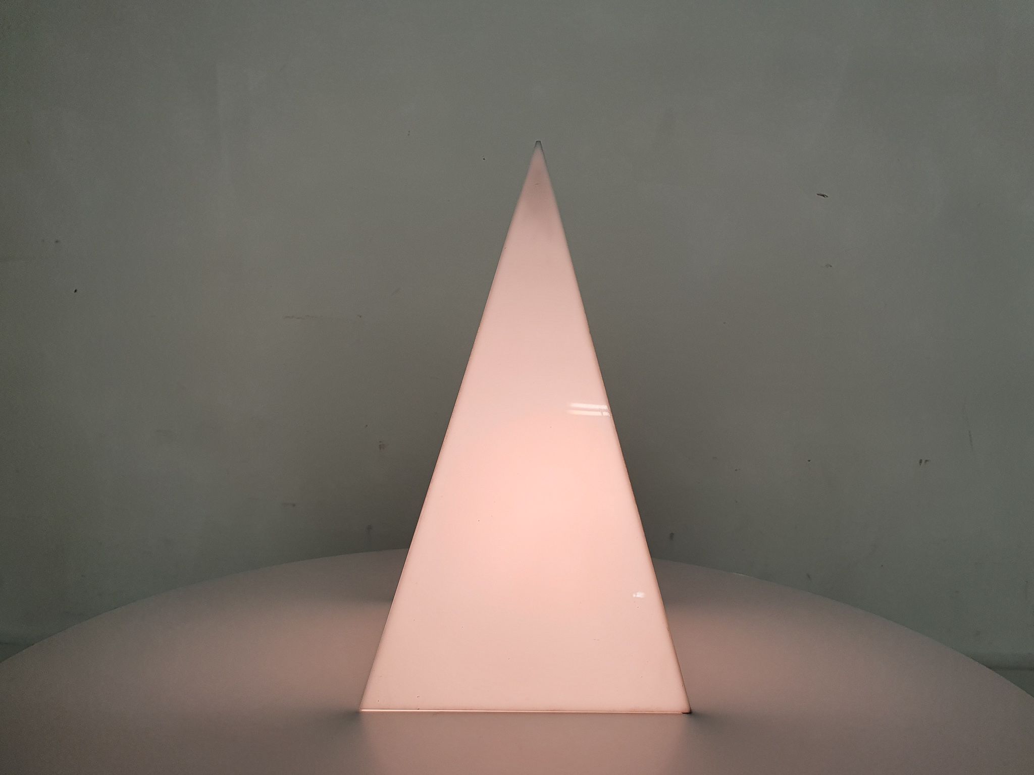 Plastic pyramid table light by Harco Loor, The Netherlands 1980's