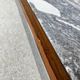 XL Midcentury modern coffee table in metal, rosewood and Arabescato marble, Italy, 1970.