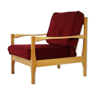 Fauteuil du milieu du siècle Tchécoslovaquie années 1970.