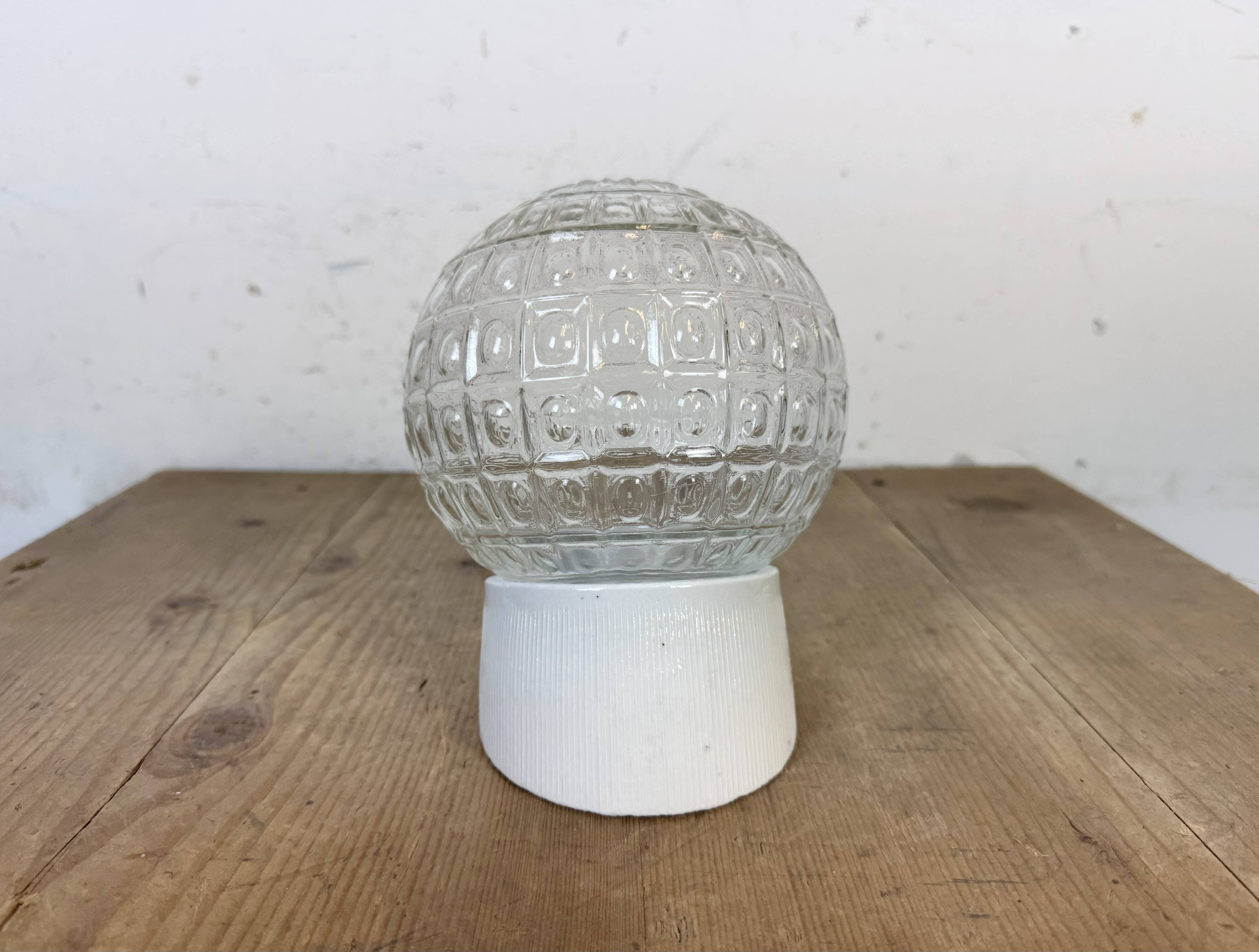 Vintage White Porcelain Wall Light, 1970s