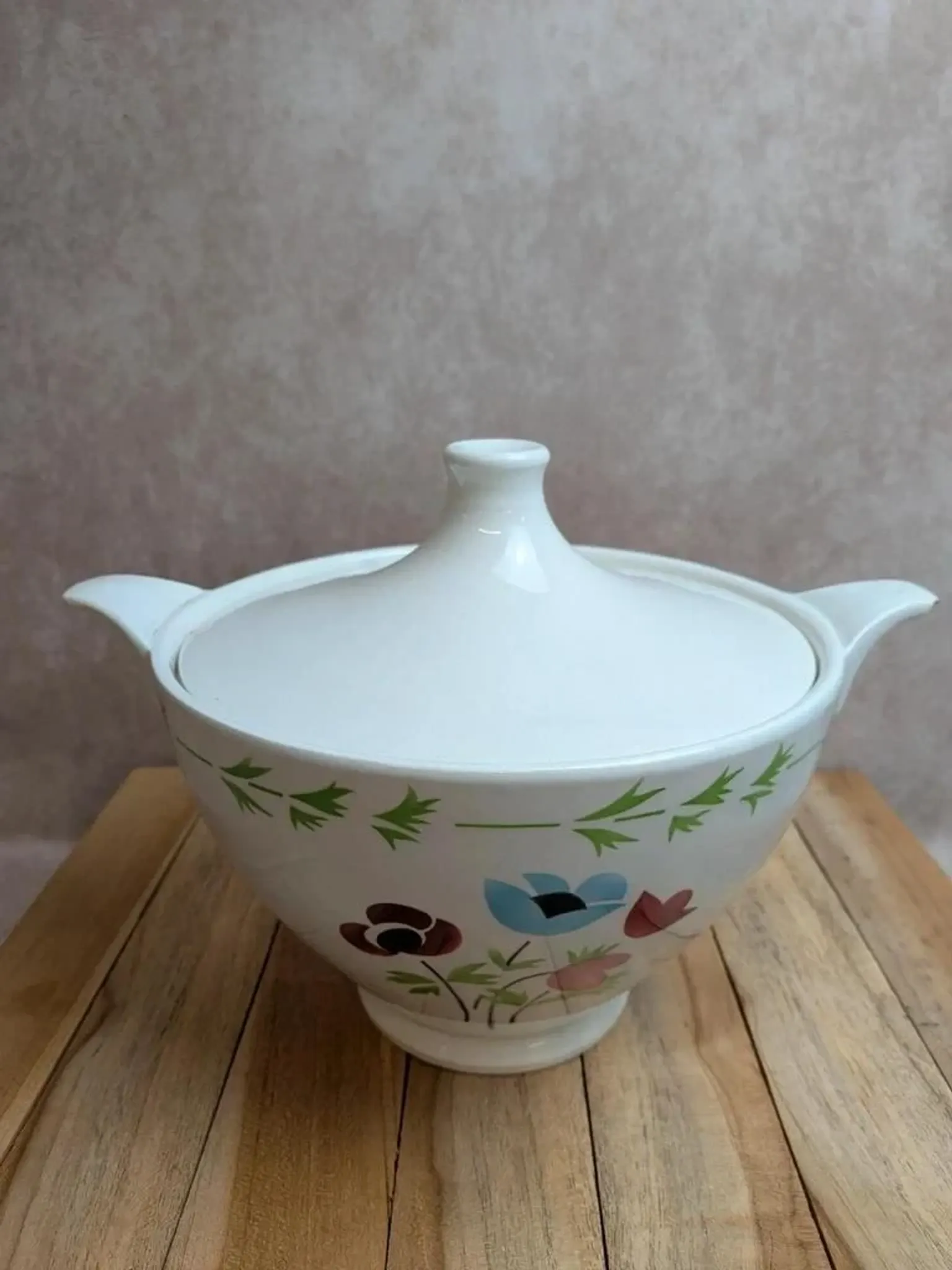 Antique ironstone soup tureen Digoin Sarreguemines – Poupette model – Vintage