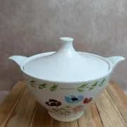 Antique ironstone soup tureen Digoin Sarreguemines – Poupette model – Vintage