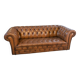 Chesterfield sofa in tan leather