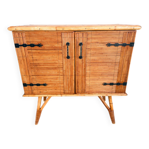 buffet en demi jonc de - rotin