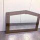 Large wall mirror in Art Deco style, facet-cut pink and clear glass