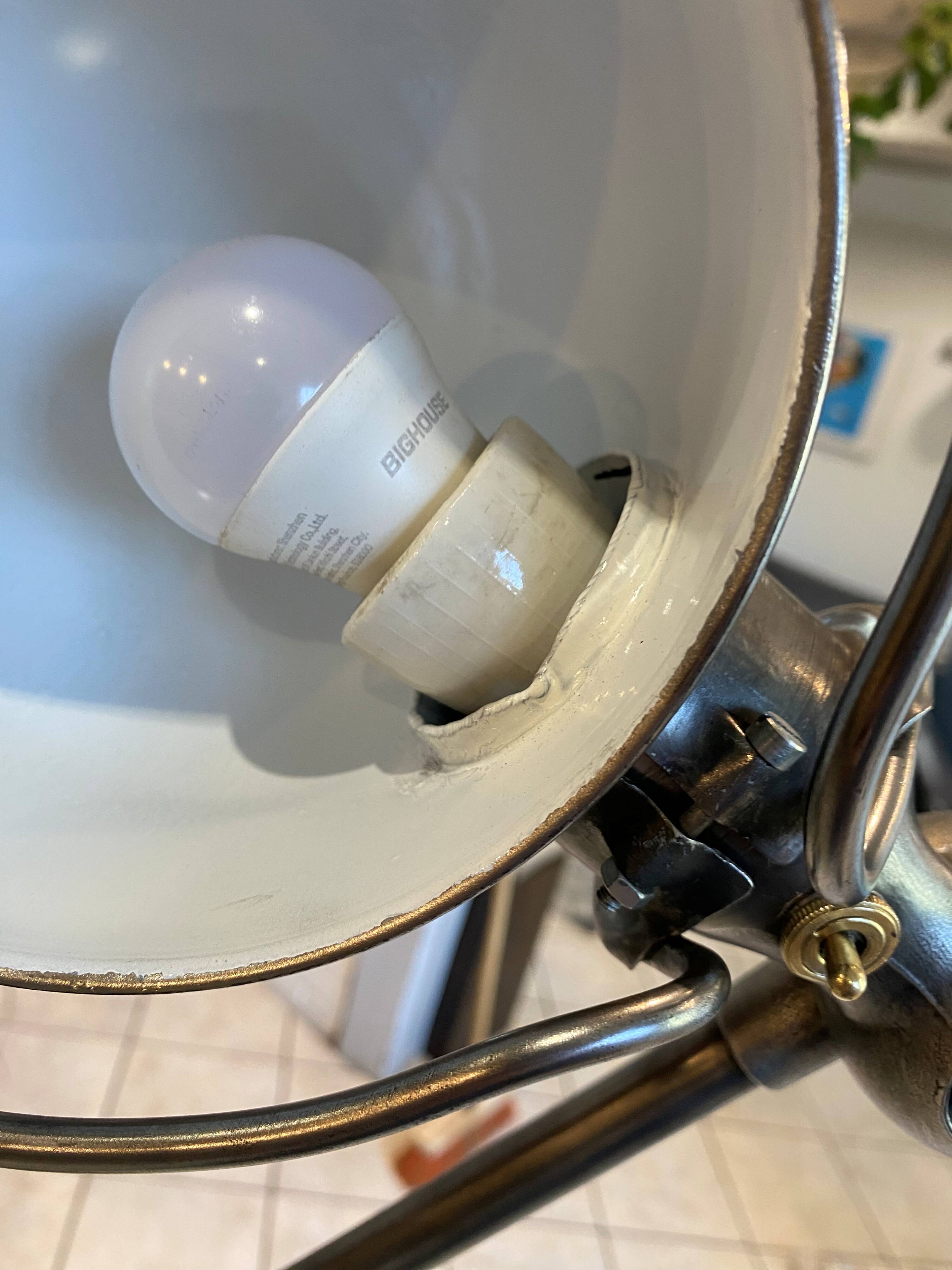 Jielde floor lamp with 5 arms, 40cm, vintage industrial graphite.