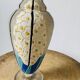 Glass and enamel vase with art deco flower decoration signed Mazoyer