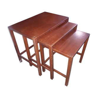 3 pull-out tables in exotic wood