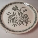 6 Ceramic Plates Vintage Botanical Floral Decor TBE
