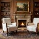 Classic Italian Armchairs with White Upholstery, 1920s, Set of 2