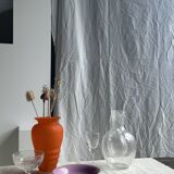 Large blown glass carafe with ice cube compartment Biot