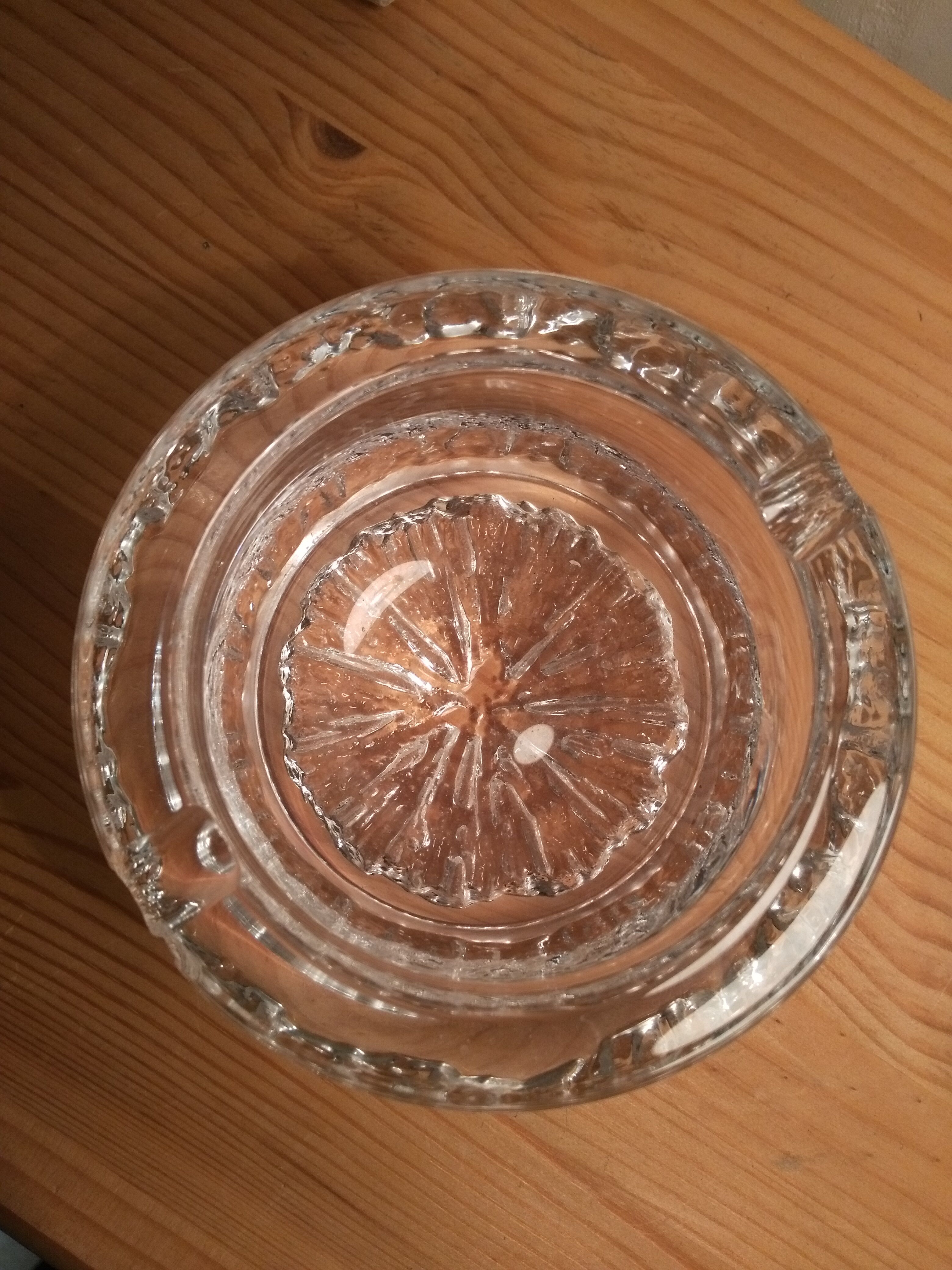Daum crystal ashtray and pestle
