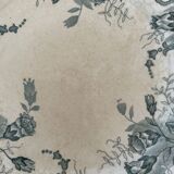 Assiette plate en terre de fer fleurs
