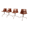 Set of 4 swivel desk or dining chairs,  model BO611 by Fabricius & Kastholm for BO-EX, DK, 1960