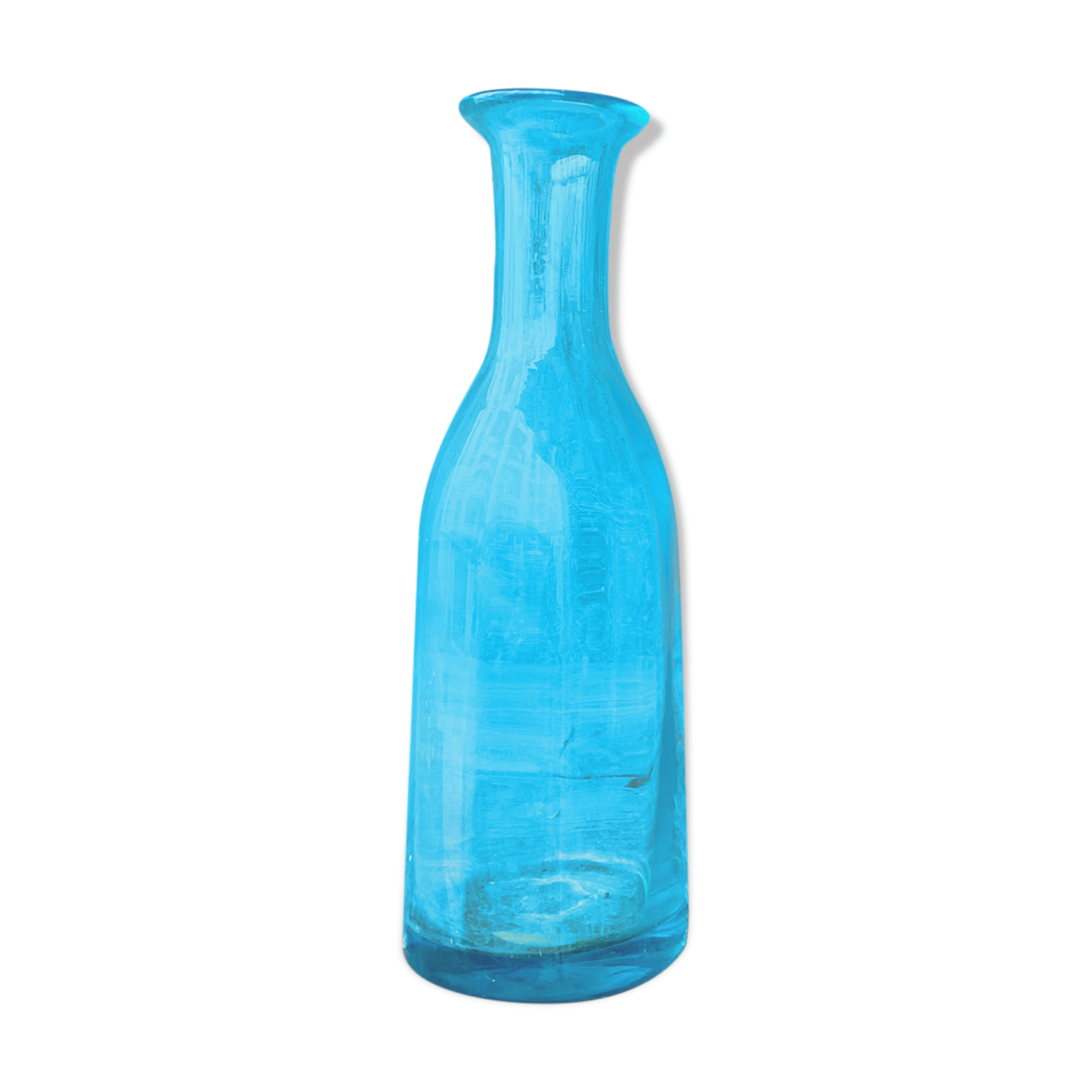 Glass cyan vase