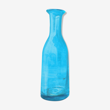 Vase cyan en verre