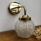 Applique murage coudée globe vintage art déco