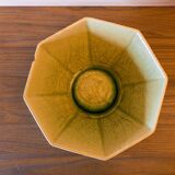 Beautiful emerald green salad bowl in Charolles faince