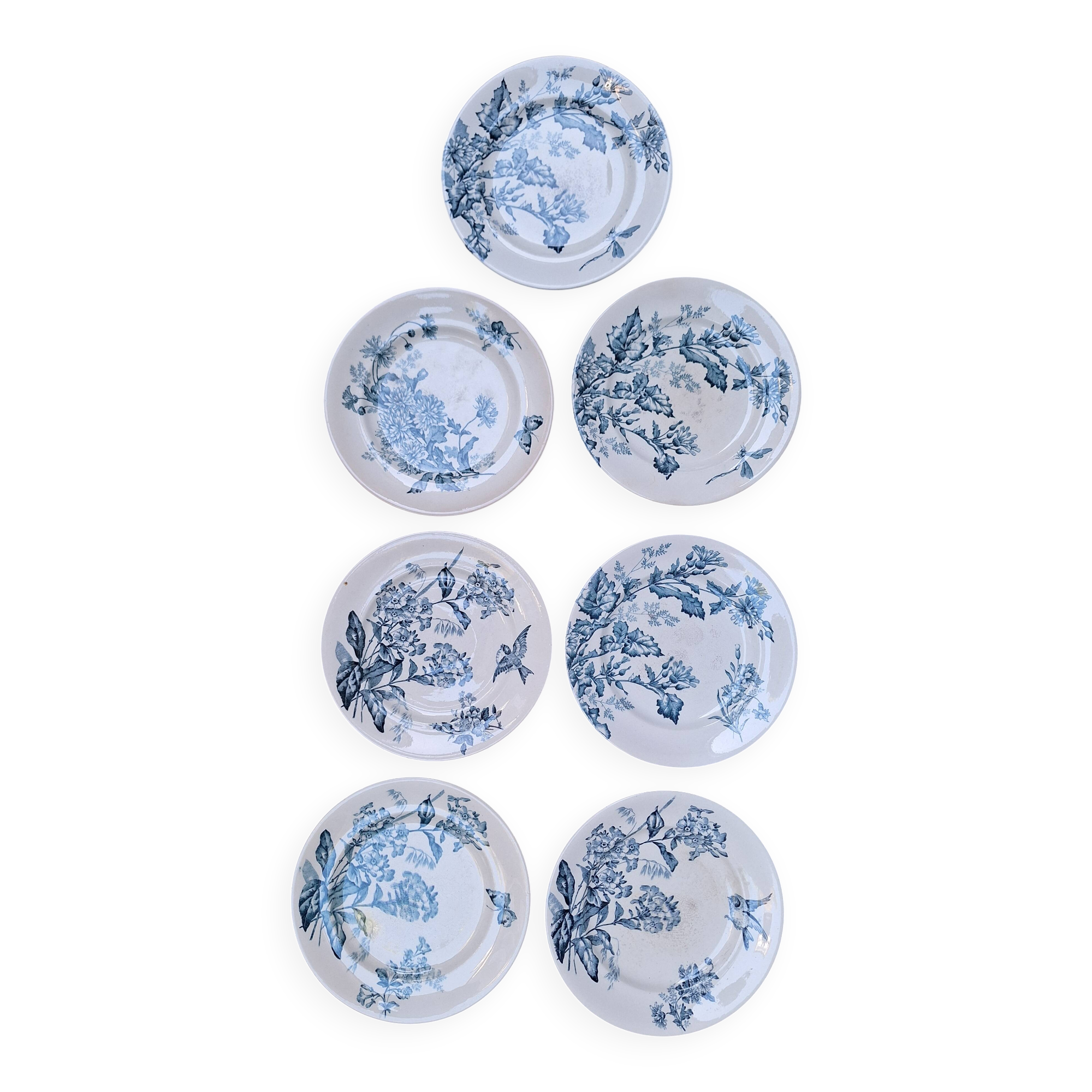 Service set in Longwy earthenware, Terre de fer.