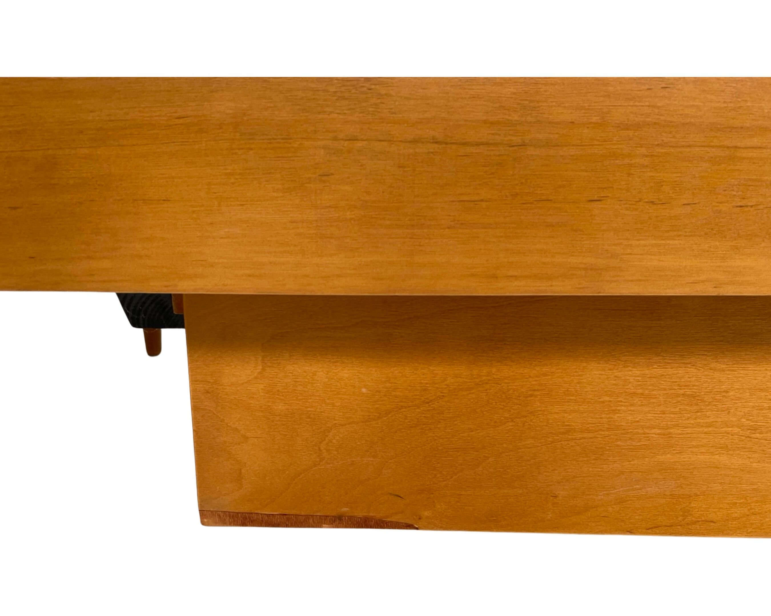 Vintage daybed 1960s minimalist design with drawer in wood