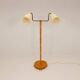 Mid-century organic floor lamp in birch and brass, Sweden, 1950s