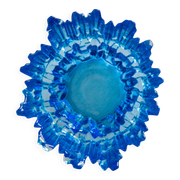 Vintage decorative plate in light blue glass, Italy, 1960s