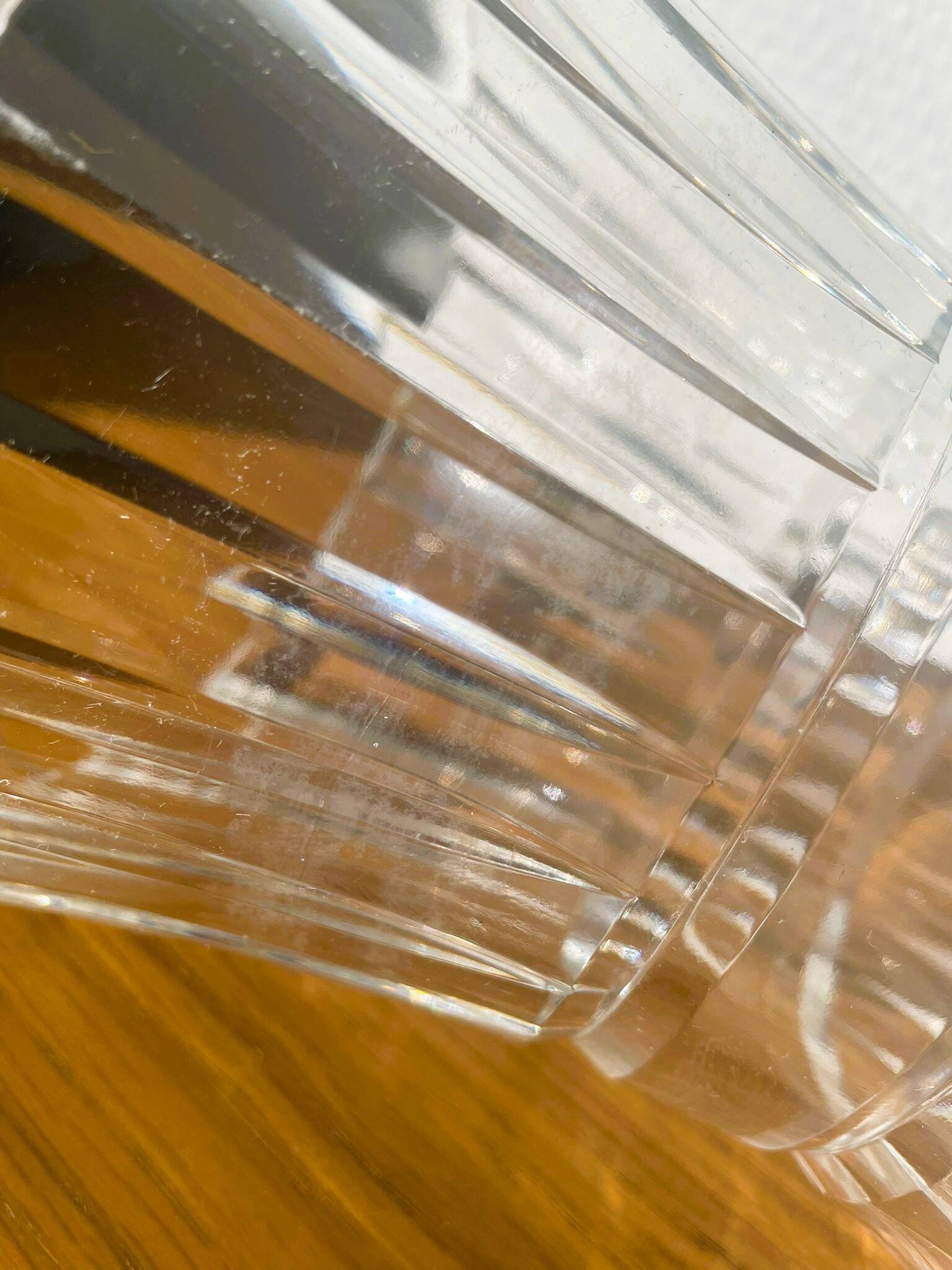 Clear crystal vase Val Saint Lambert