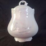 Limoges, Camille Tharaud - Coffee service for 8 people. in Limoges porcelain, “Swan” decor