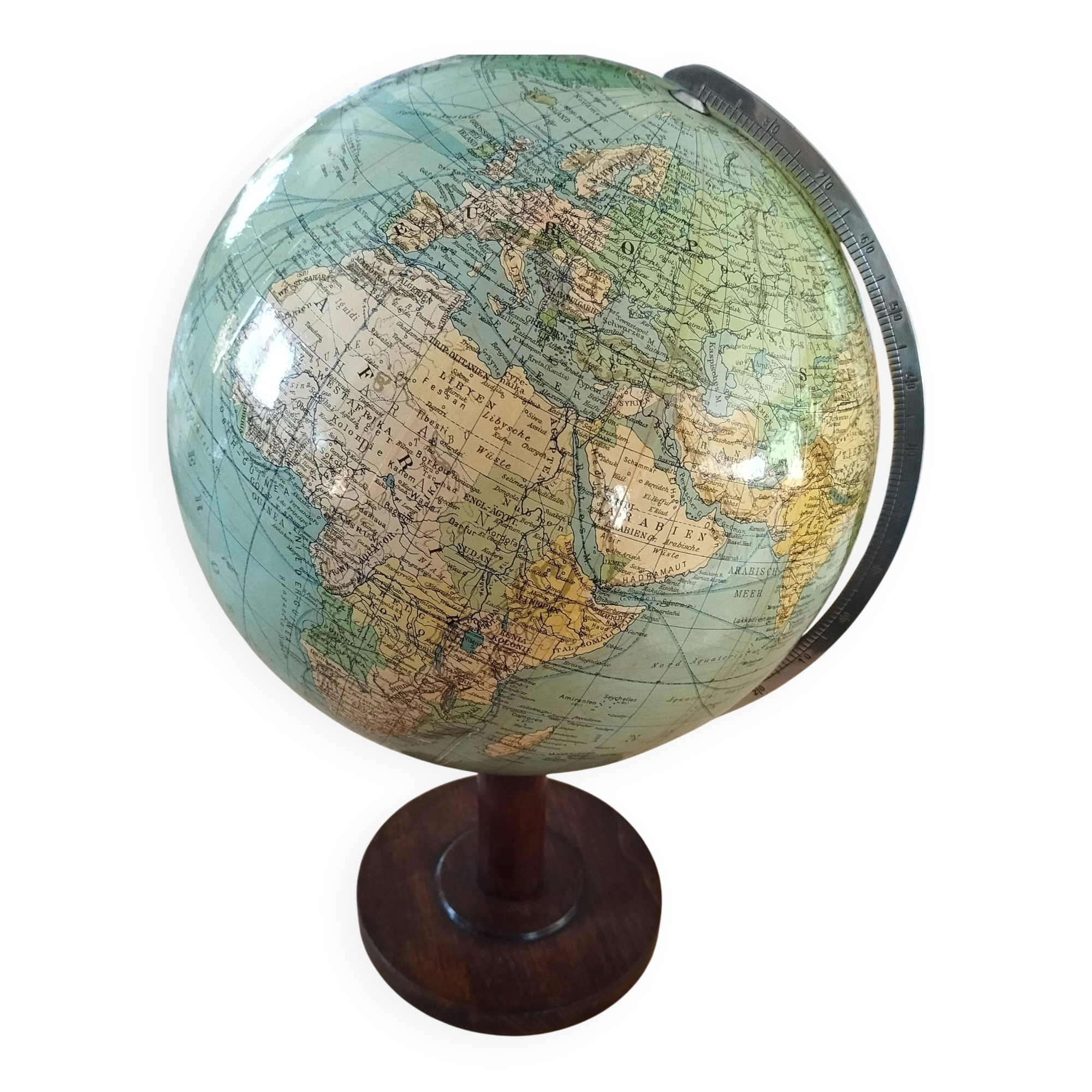 Vintage terrestrial globe Columbus from the 1950s.