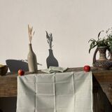 4 green rectangular napkins \u00e0 vintage tiles