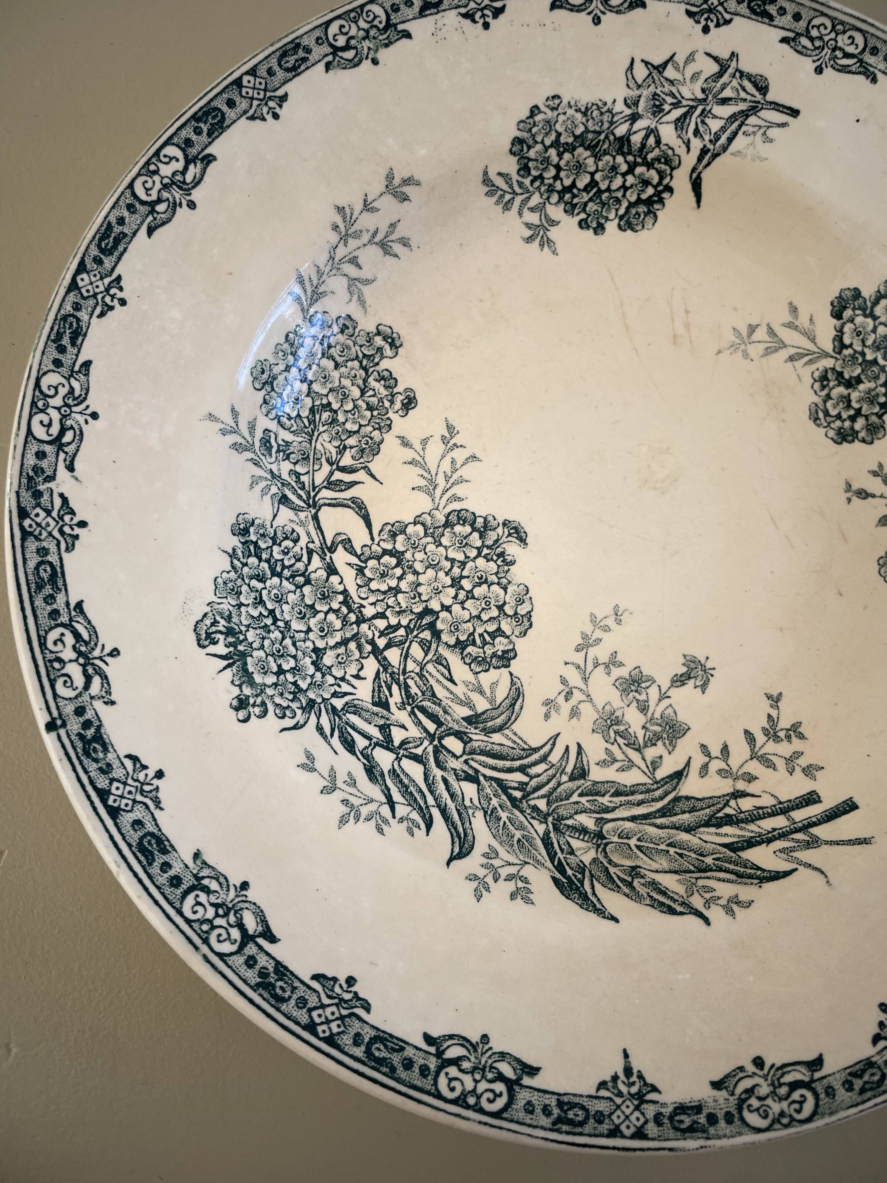 St Amand ironstone deep plate, Daisy model