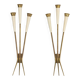 Mid-Century pair of large brass sconces attributable to Stilnovo. Italy 195