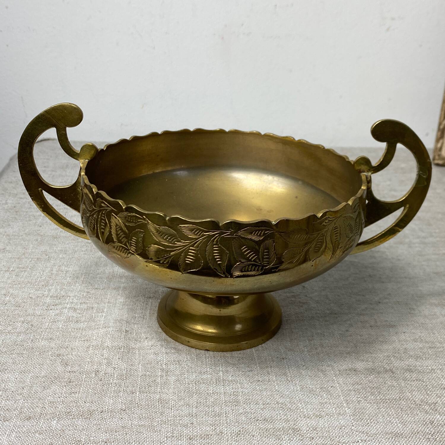 Art nouveau brass salad bowl