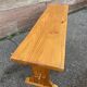 Vintage Scandinavian pine dining set, 1980s table and benches