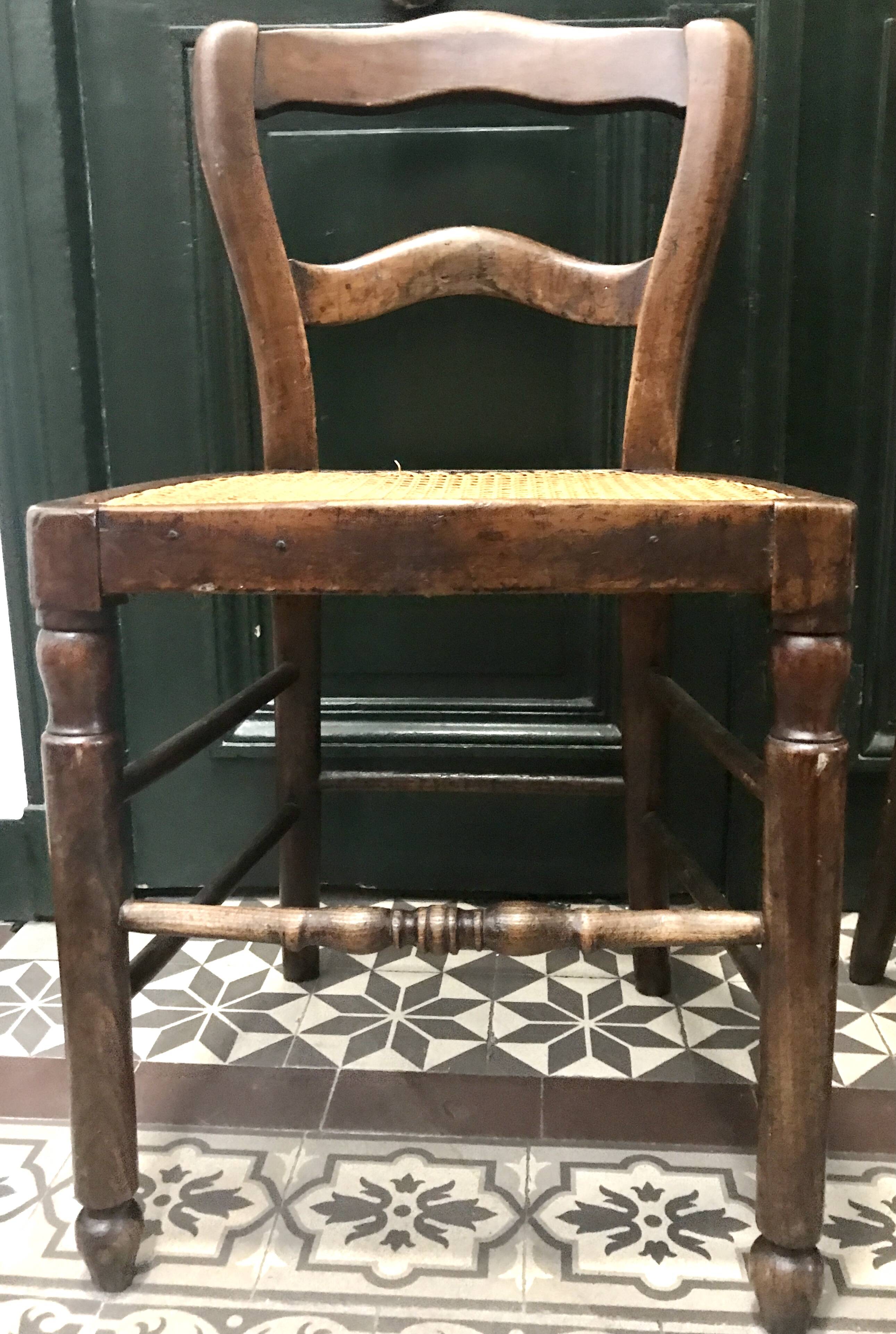 Pair of cane chairs