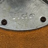 JIDE Limoges workshop / industrial stool leather / chrome metal