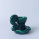 Green ceramic candlestick holder