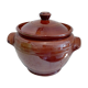 Enamelled sandstone pot