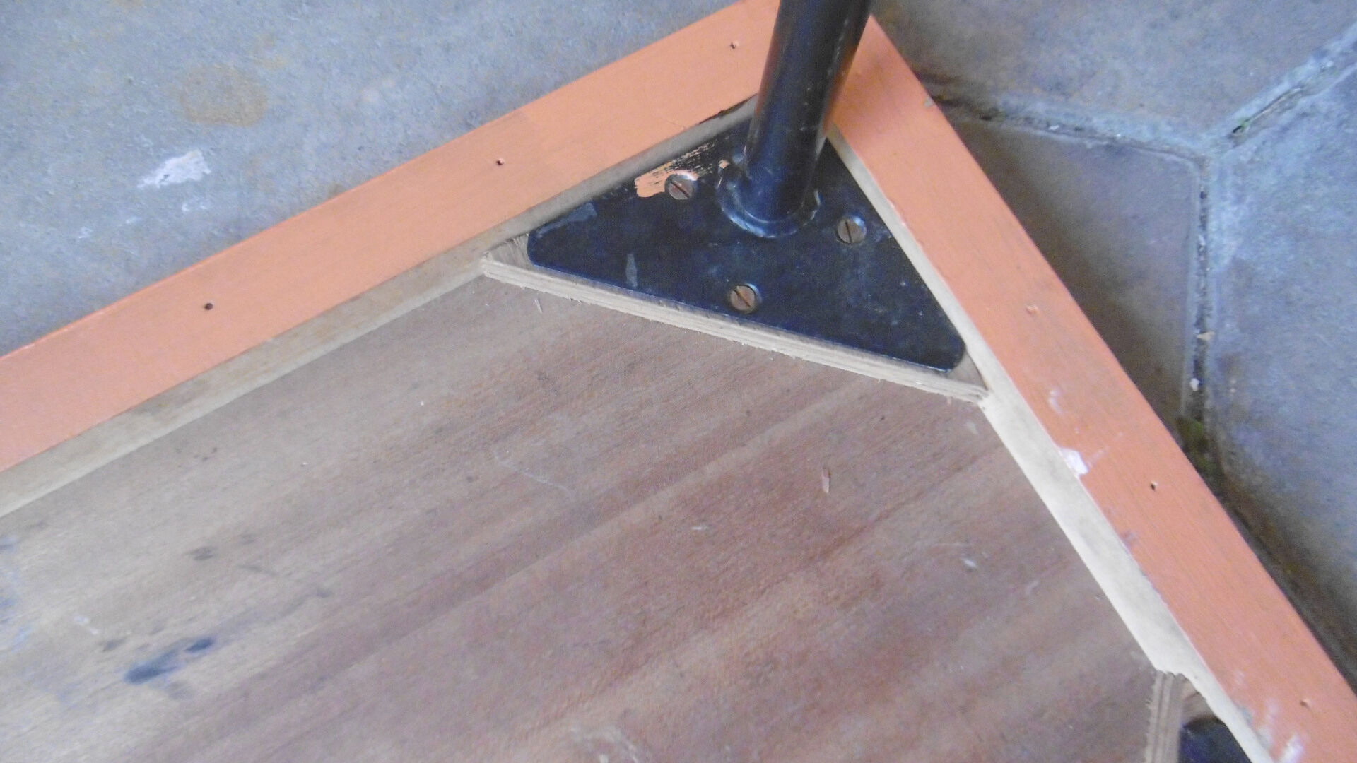 VINTAGE DESSERT TABLE - 70S - WOOD AND METAL