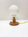 Wooden bedside lamp, S.P. Metal Kraków, 1960s