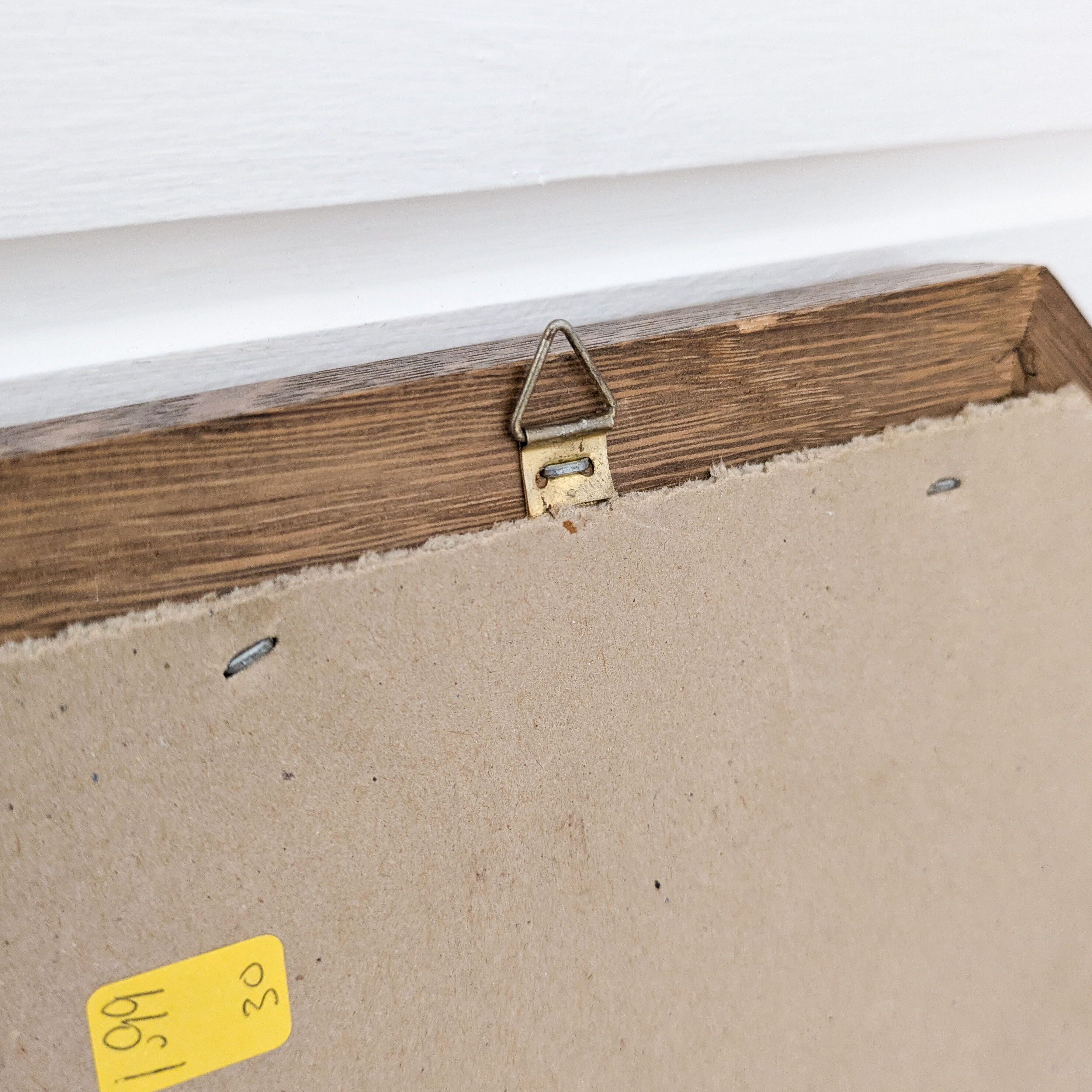 Miroir vintage octogonal en bois massif, style rustique ou entrée rétro