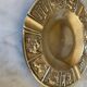 Cendrier horoscope en bronze doré vintage
