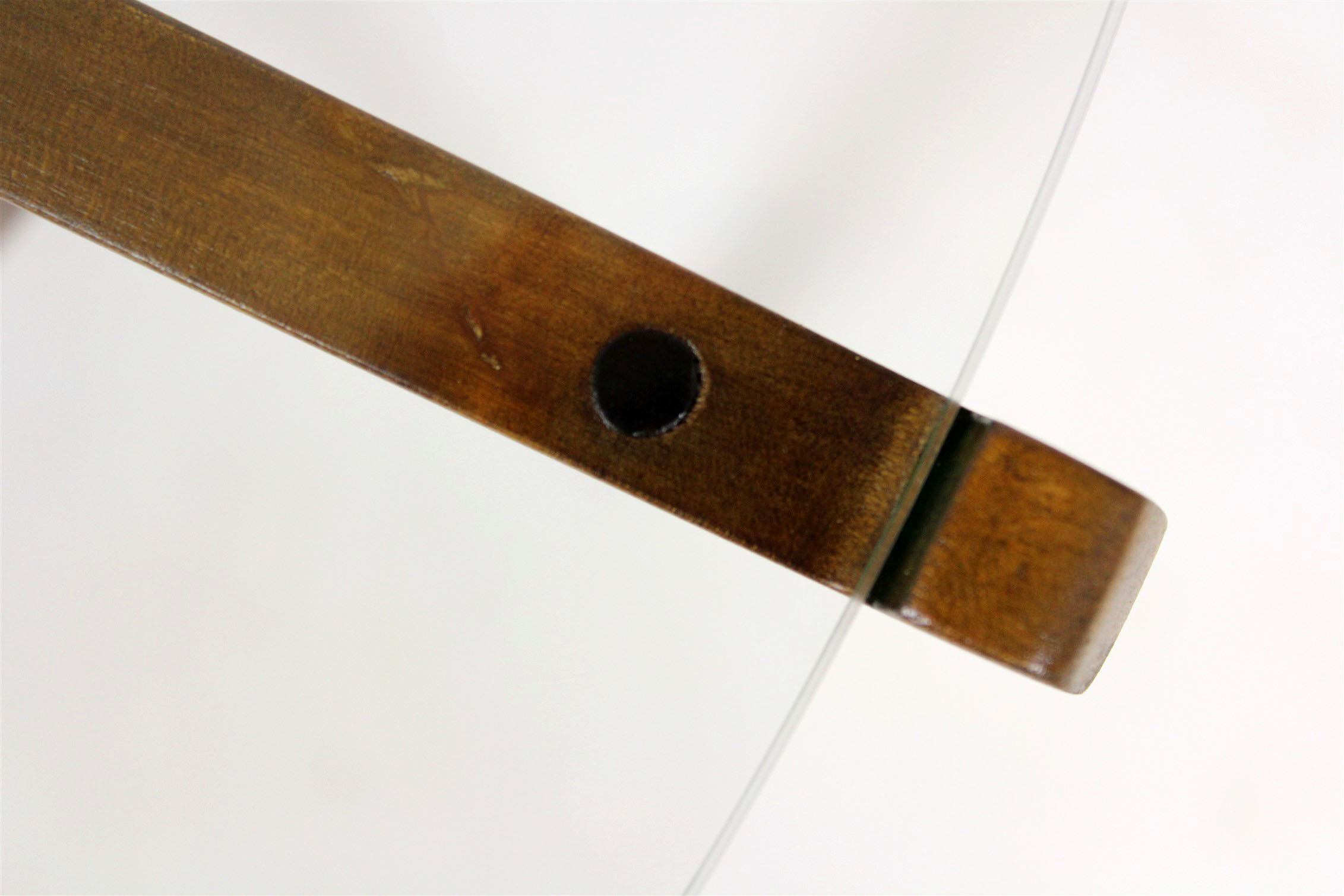 Round czech glass top coffee table from Jitona 1960s