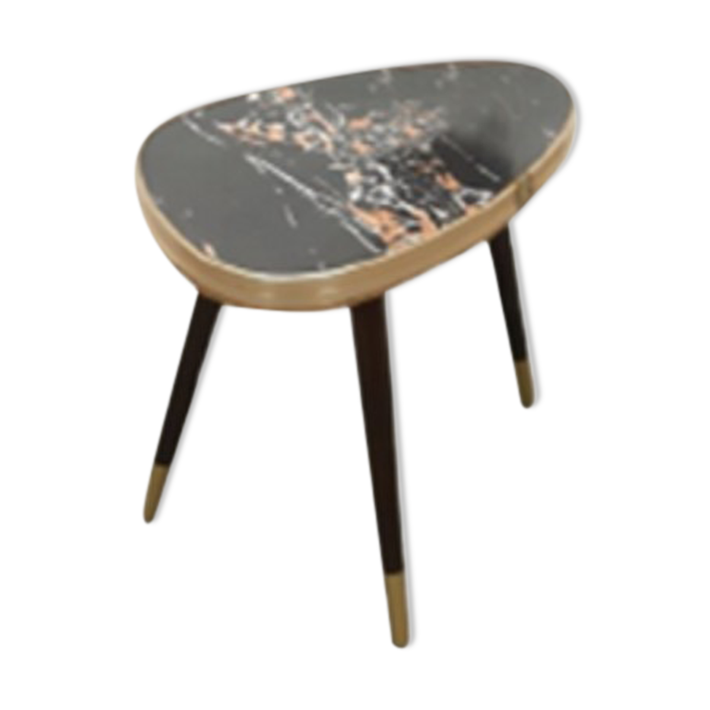 Vintage table with brass and marble formica top