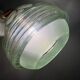 Vintage art deco tulip wall lamp in green and gold glass