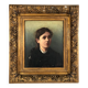 Artheme Denis, portrait de jeune femme. Huile sur toile signée et datée 1885