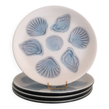 Set of 4 Elchinger oyster plates