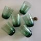 Set de 6 verres gobelets XL 1960 en verre vert